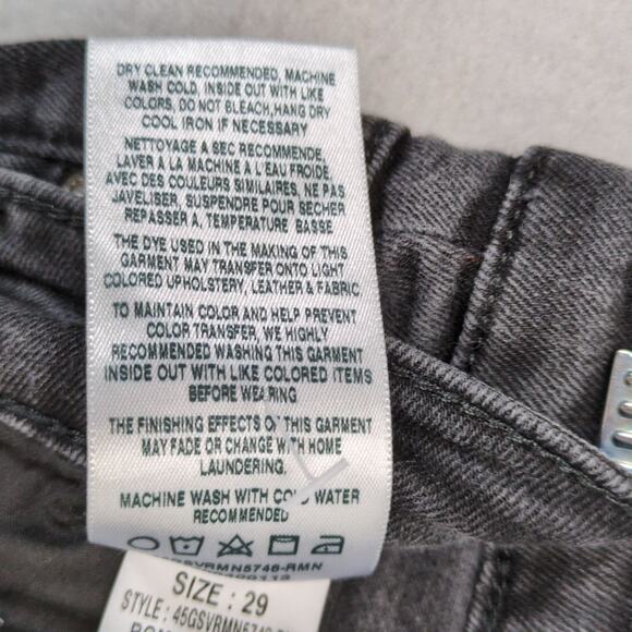 Joe's Jeans Sz 29 Black Denim High Rise Skinny Ankle Destroyed Raw Hem Stretch - Picture 6 of 6